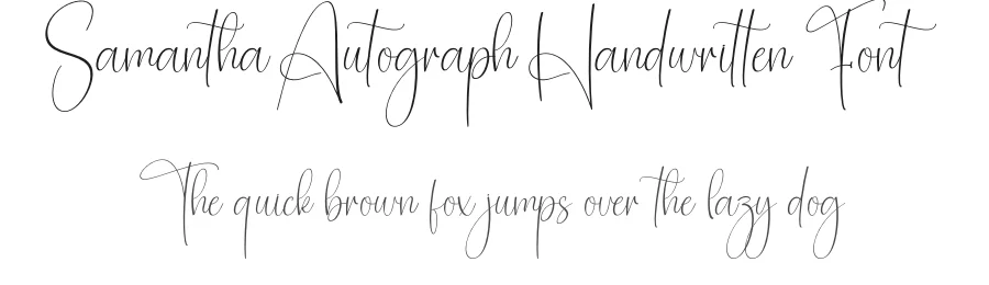 Samantha Autograph Handwritten Font by creativeletter — Script Handwritten Font