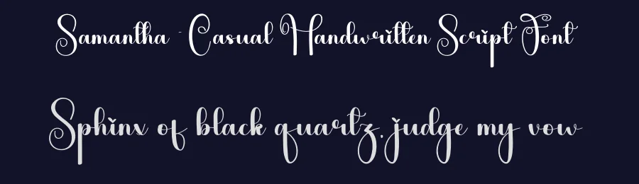 Samantha – Casual Handwritten Script Font by creativeletter — Script Handwritten Font — thumbnail 2