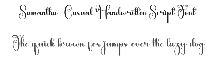 Samantha – Casual Handwritten Script Font by creativeletter — Script Handwritten Font