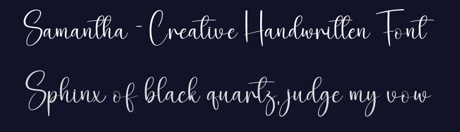 Samantha – Creative Handwritten Font by creativeletter — Script Handwritten Font — thumbnail 2