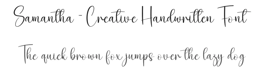 Samantha – Creative Handwritten Font by creativeletter — Script Handwritten Font