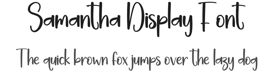 Samantha Display Font by creativeletter — Script Handwritten Font