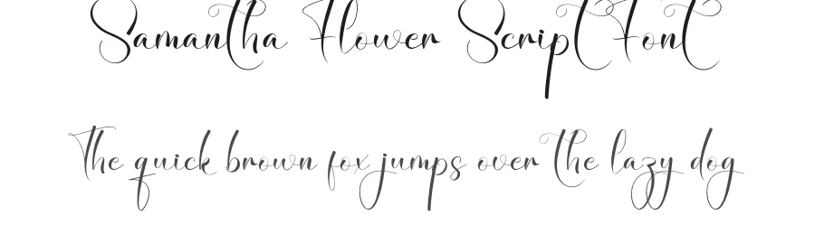 Samantha Flower Script Font by creativeletter — Script Handwritten Font