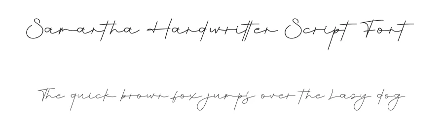 Samantha Handwritten Script Font by creativeletter — Script Handwritten Font