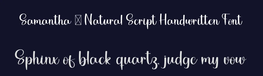 Samantha – Natural Script Handwritten Font by freshtypeink — Script Handwritten Font — thumbnail 2