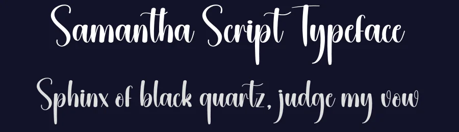 Samantha Script Typeface by creativeletter — Script Handwritten Font — thumbnail 2