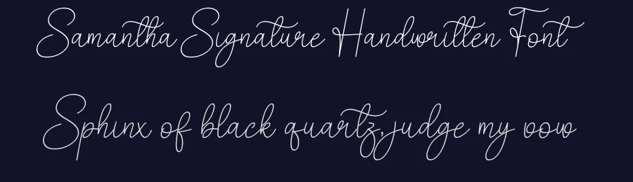 Samantha Signature Handwritten Font by creativeletter — Script Handwritten Font — thumbnail 2