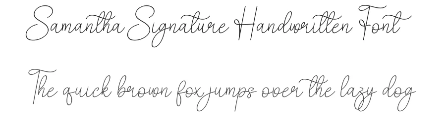 Samantha Signature Handwritten Font by creativeletter — Script Handwritten Font