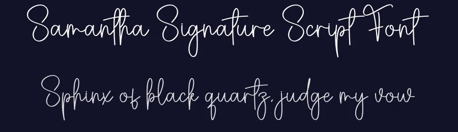 Samantha Signature Script Font by creativeletter — Script Handwritten Font — thumbnail 2