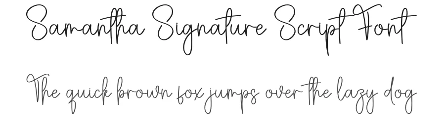 Samantha Signature Script Font by creativeletter — Script Handwritten Font