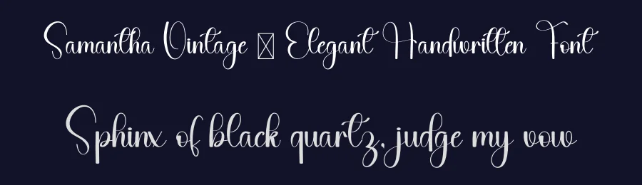 Samantha Vintage – Elegant Handwritten Font by freshtypeink — Script Handwritten Font — thumbnail 2