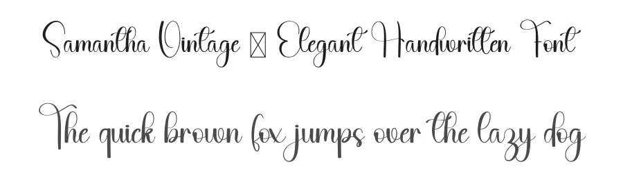 Samantha Vintage – Elegant Handwritten Font by freshtypeink — Script Handwritten Font