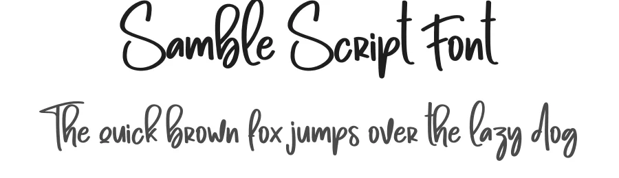 Samble Script Font by creativeletter — Script Handwritten Font