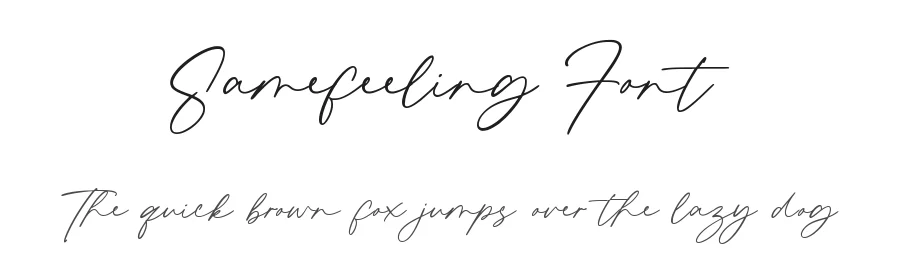 Samefeeling Font by qwrtype — Script Handwritten Font