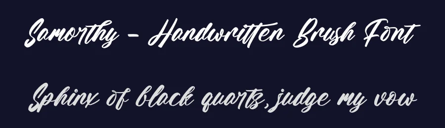 Samorthy – Handwritten Brush Font by stylishtype.co — Script Handwritten Font — thumbnail 2