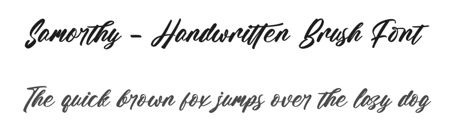 Samorthy – Handwritten Brush Font by stylishtype.co — Script Handwritten Font