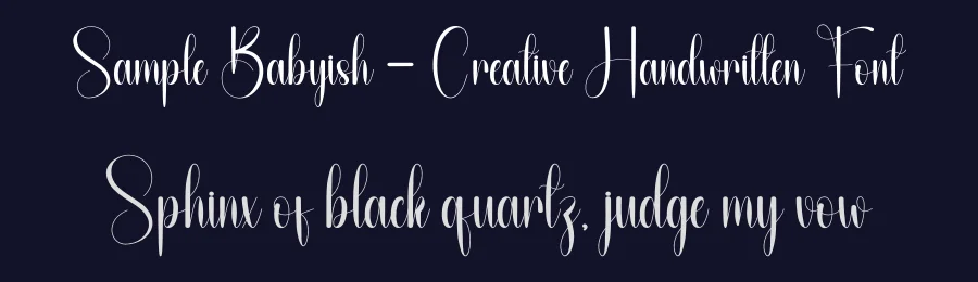 Sample Babyish – Creative Handwritten Font by andikastudio — Script Handwritten Font — thumbnail 2