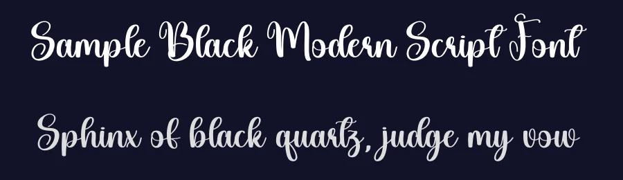 Sample Black Modern Script Font by creativeletter — Script Handwritten Font — thumbnail 2
