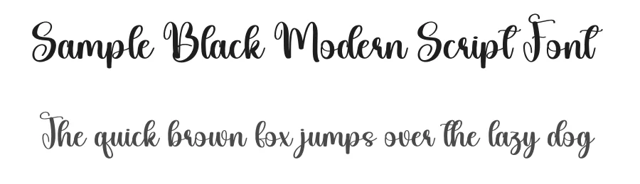 Sample Black Modern Script Font by creativeletter — Script Handwritten Font