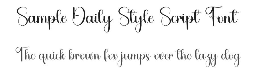 Sample Daily Style Script Font by freshtypeink — Script Handwritten Font