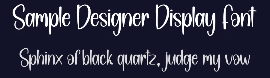 Sample Designer Display Font by creativeletter — Display Font — thumbnail 2