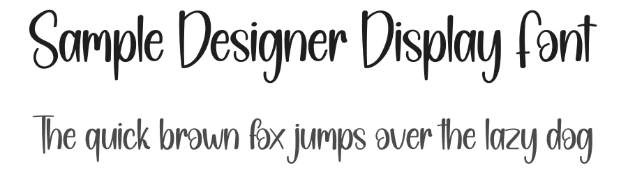 Sample Designer Display Font by creativeletter — Display Font