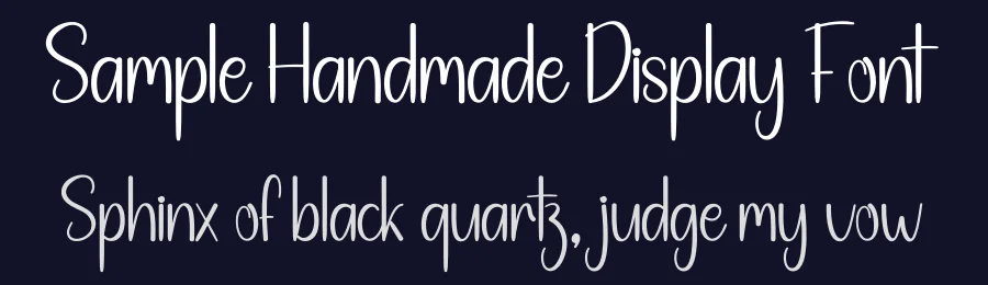 Sample Handmade Display Font by creativeletter — Display Font — thumbnail 2
