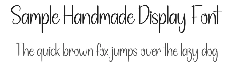 Sample Handmade Display Font by creativeletter — Display Font