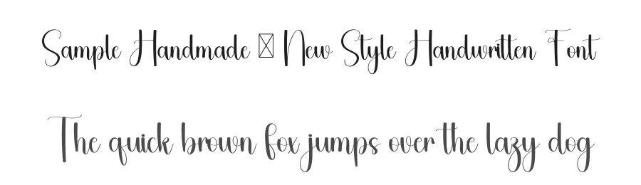 Sample Handmade – New Style Handwritten Font by freshtypeink — Script Handwritten Font