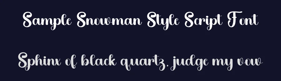 Sample Snowman Style Script Font by freshtypeink — Script Handwritten Font — thumbnail 2