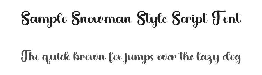 Sample Snowman Style Script Font by freshtypeink — Script Handwritten Font