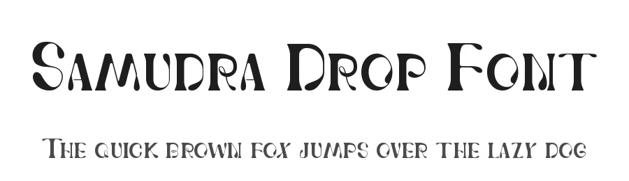 Samudra Drop Font by imamfathoni0 — Display Font