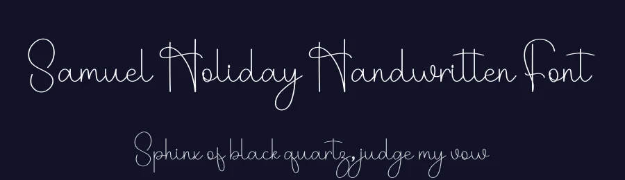 Samuel Holiday Handwritten Font by freshtypeink — Script Handwritten Font — thumbnail 2