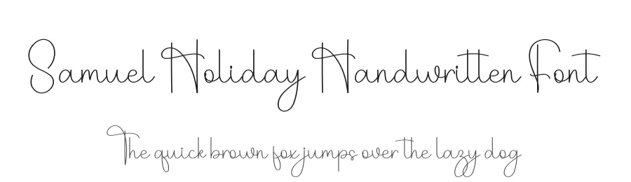 Samuel Holiday Handwritten Font by freshtypeink — Script Handwritten Font