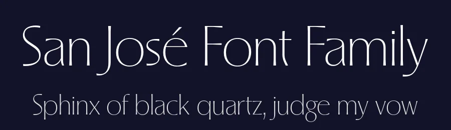 San José Font Family by DualType — Display Font — thumbnail 2