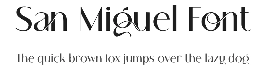 San Miguel Font by Sensatype Studio β Sans Serif Font