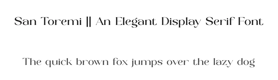 San Toremi || An Elegant Display Serif Font by SURATMI — Display Font