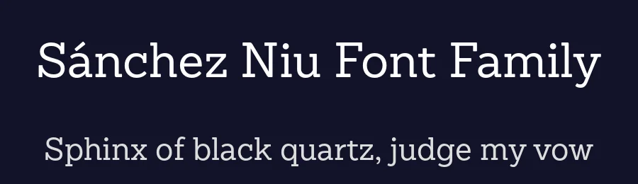 Sánchez Niu Font Family by Latinotype — Slab Serif Font — thumbnail 2