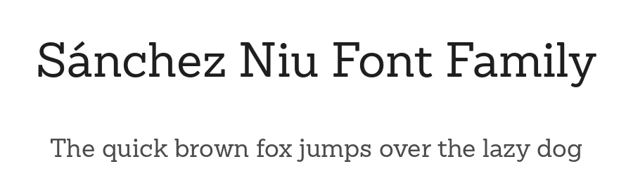 Sánchez Niu Font Family by Latinotype — Slab Serif Font