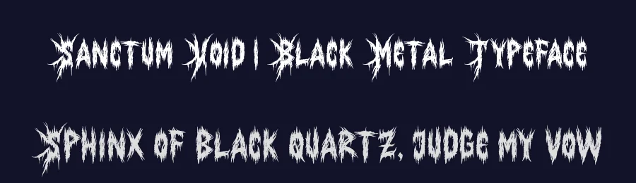 Sanctum Void | Black Metal Typeface by Denustudios — Display Font — thumbnail 2