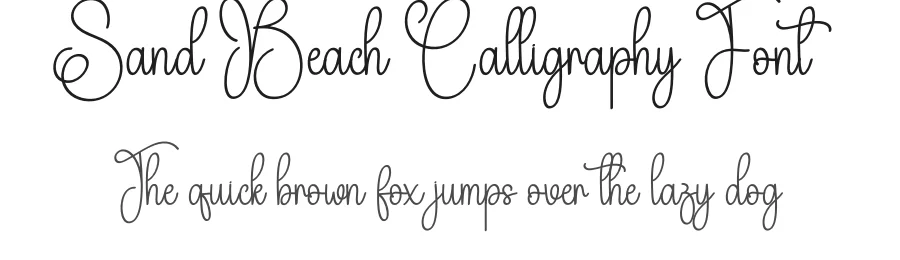 Sand Beach Calligraphy Font by creativeletter — Script Handwritten Font