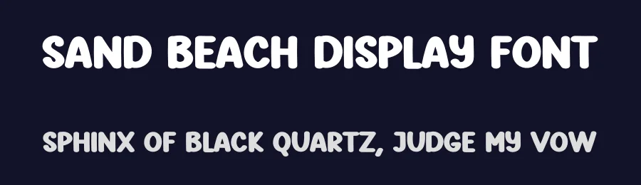 Sand Beach Display Font by creativeletter — Display Font — thumbnail 2