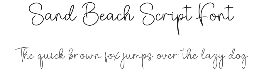 Sand Beach Script Font by creativeletter — Script Handwritten Font