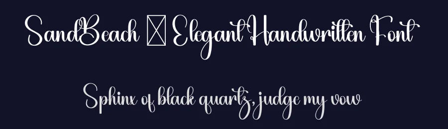 SandBeach – Elegant Handwritten Font by freshtypeink — Script Handwritten Font — thumbnail 2