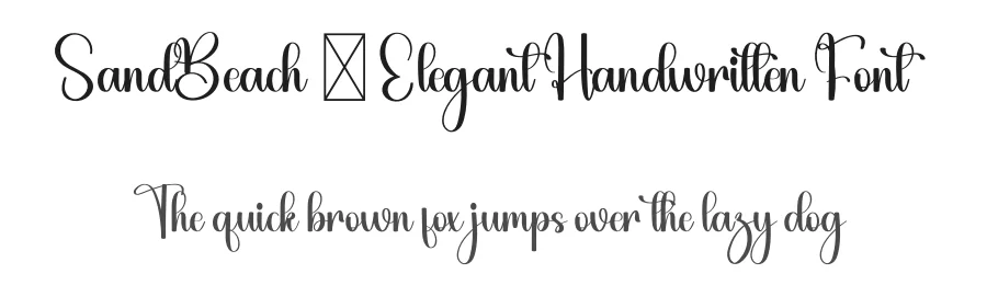 SandBeach – Elegant Handwritten Font by freshtypeink — Script Handwritten Font