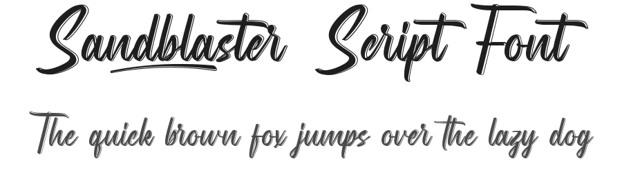 Sandblaster Script Font by noahtype — Script Handwritten Font