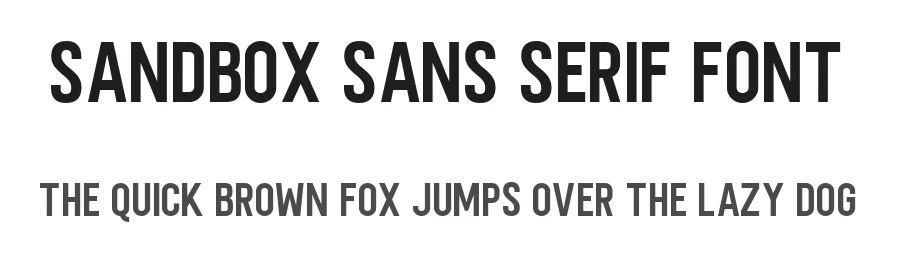 Sandbox Sans Serif Font by PrismLAB β Sans Serif Font