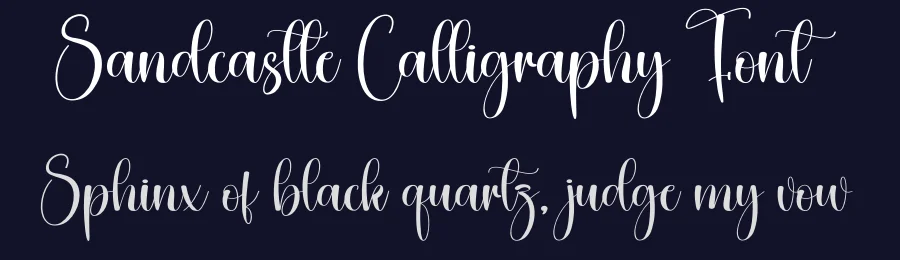 Sandcastle Calligraphy Font by creativeletter — Script Handwritten Font — thumbnail 2