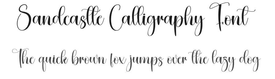 Sandcastle Calligraphy Font by creativeletter — Script Handwritten Font