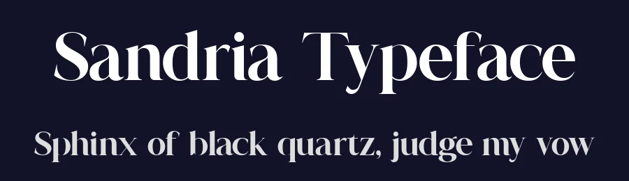 Sandria Typeface by Eternity.STD — Serif Font — thumbnail 2